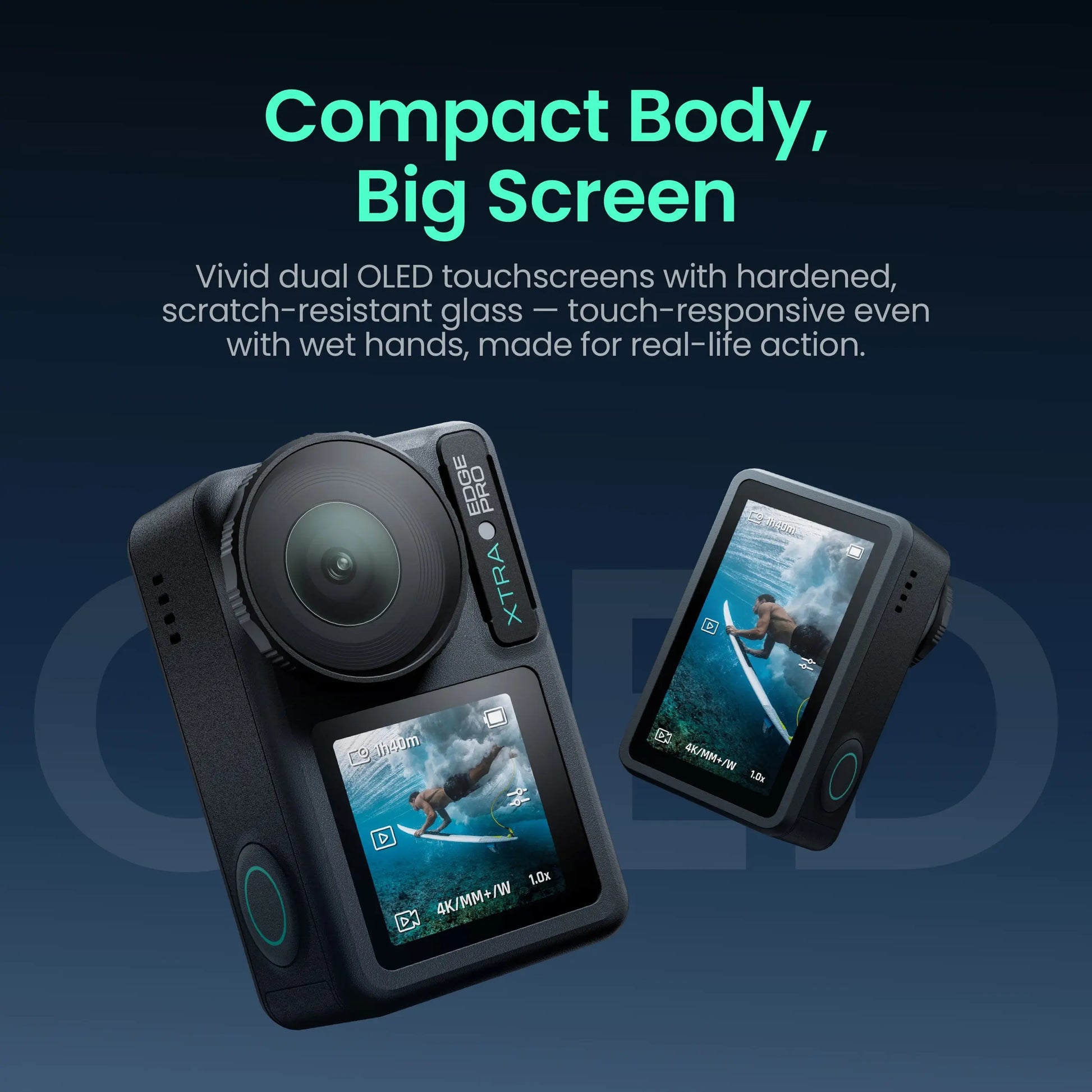 Xtra Edge Pro: 4K Action Camera with 1/1.3" Sensor & Night View