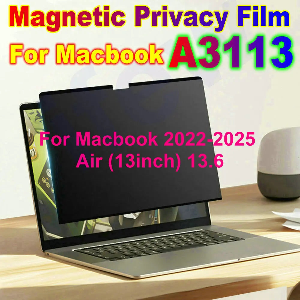 Magnetic anti Spy Privacy Screen Protector for Macbook Pro 14 M5 Air 13.6 Inch M4 Tablet PC Monitor Magnet Removable Film Guard