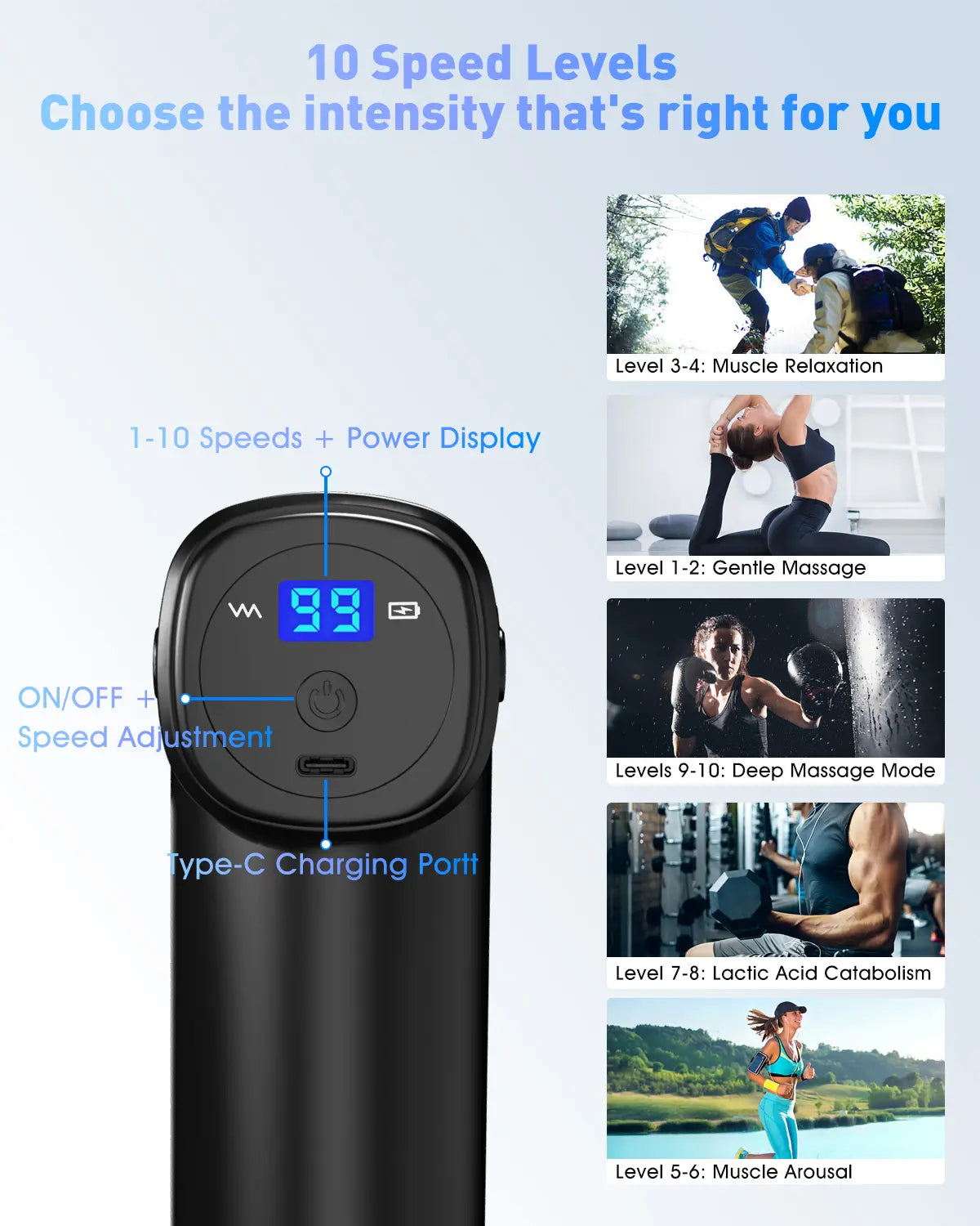 Mini Deep Tissue Massage Gun for Pain Relief & Muscle Therapy | Percussion Massage Devices with 20 Speeds, 6 Heads, Low Noise Level & EHISPER Technology, Lcd Touch Screen, Father'S Day, Lcd Display, Neck Care, Battery Powered, Gift, Durable, Gym, Silent,,