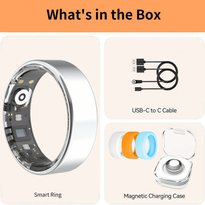 2026 New Smart Ring, Sleep & Heart Rate Monitoring,5Atm Waterproof for Swimming, Unisex Couple Style, Compatible with Android & Ios Tiktokshopbacktoschool