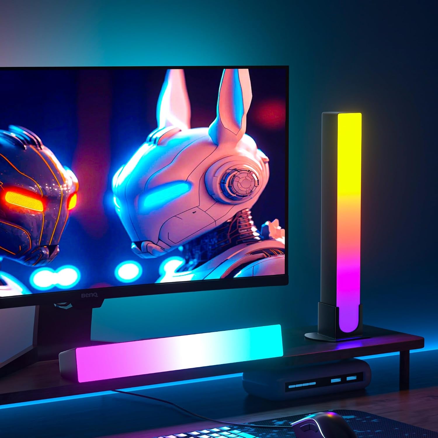 DS Smart LED Light Bars, Gaming Lights, Ambient Light, RGB TV Backlights with Scene Modes and Music Modes for Gaming, Computer Case, PC Monitor, TV, Laptop (Z Series)