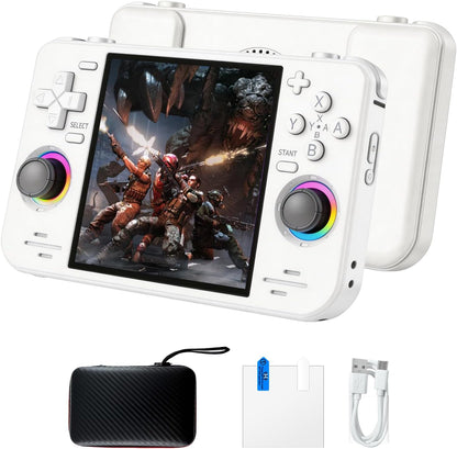 RF40H Retro Handheld Game Console, 4.0 Inch 720X720 IPS Screen, Built-In 18,000+ Classic Game, Portable Hand Held Open Source Linux System, 4000Mah Battery Retro Gaming Console (White)