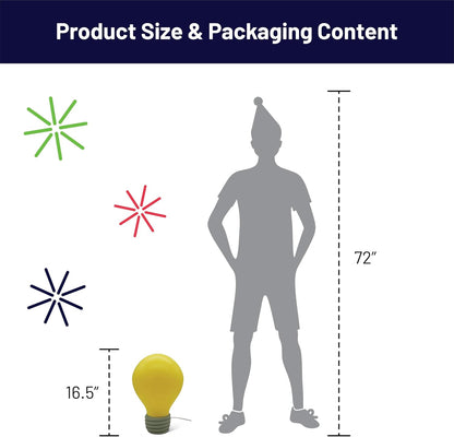16.5-Inch Lightbulb Novelty Light – LED Lighted Novelty Blow Mold Lamp – Fun, Quirky Decoration for Kitchen or Party Display