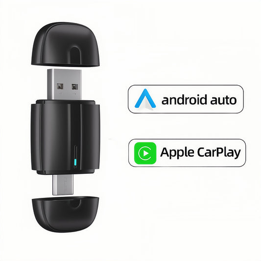 Dnxniaify New In-Car Wireless Carplay Adapter for Apple and Android Systems, Mini Size, Fast Connection, Super Strong Signal without Delay, Stable Control
