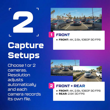 M550 Pro 2CH Dash Cam 4K with 3.19'' Screen IR Night Vision 24H Parking Mode - Dual-Channel Dash Cam with 3.19-Inch IPS Screen - Integrated GPS - Built-In 5G Wifi - 24H Parking Monitor