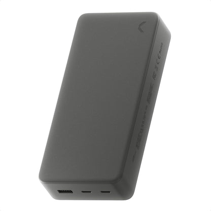 Portable Charger 30000Mah, Power Bank for Iphone, Samsung, Ipad & Laptops, 3 Ports (USB-A + 2× USB-C), Quick Charge & Power Delivery, up to 6 Phone Charges or 1 Laptop Charge, Graphite