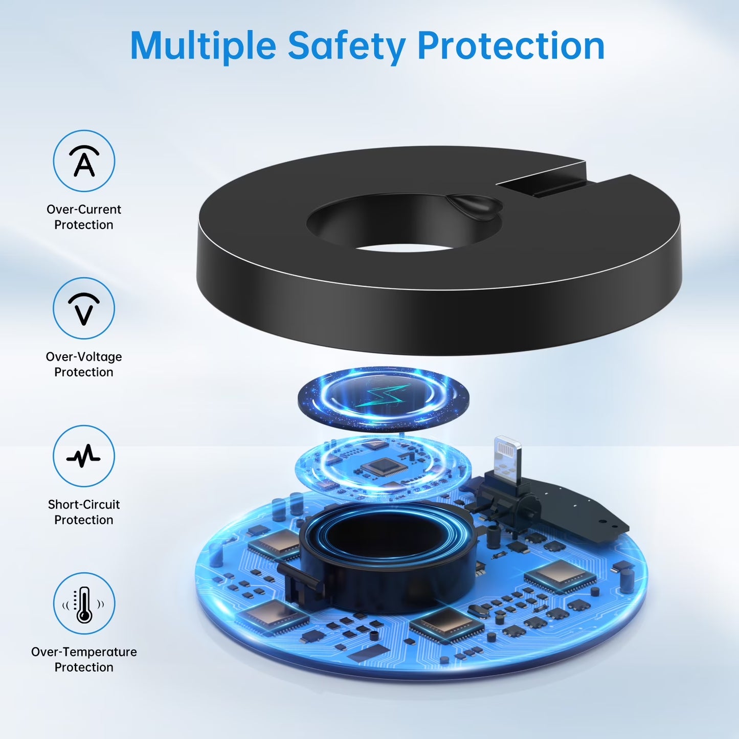 2 in 1 Wireless Charger,Travel Wireless Folding Charging Station,Compatible for Apple Watch Series 9/8/7/6/5/4/3/2/Ultra/Ultra 2, Airpods Pro 1/2/3/Pro, Travel Charger for Multple Devices