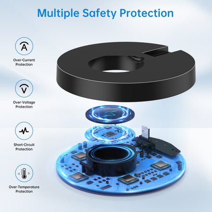 2 in 1 Wireless Charger,Travel Wireless Folding Charging Station,Compatible for Apple Watch Series 9/8/7/6/5/4/3/2/Ultra/Ultra 2, Airpods Pro 1/2/3/Pro, Travel Charger for Multple Devices