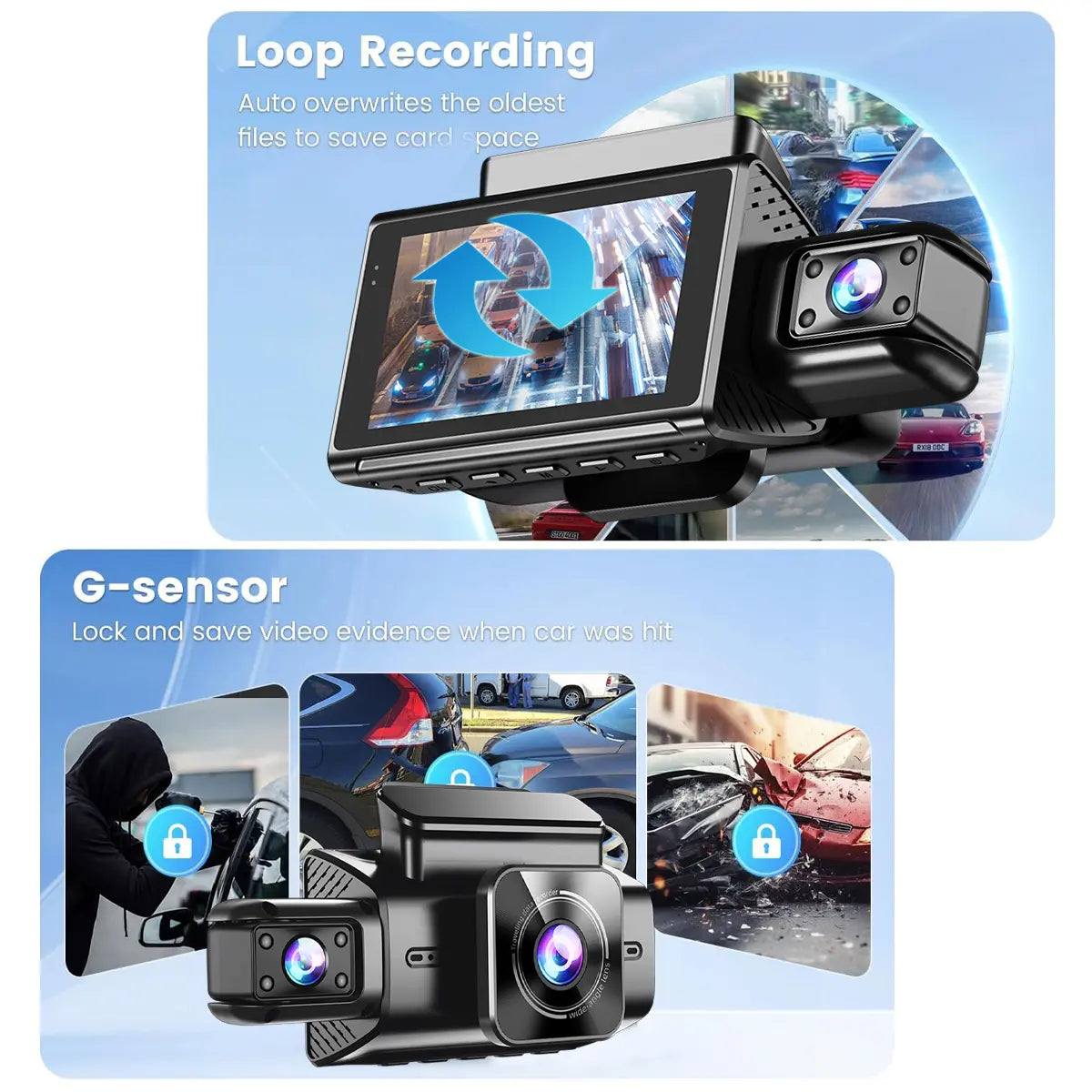 Dual Dash Cam Front and Inside,5G Wifi Car Camera with 64GB Card, 1080P ,Super Night Vision Dashboard Camera App Control