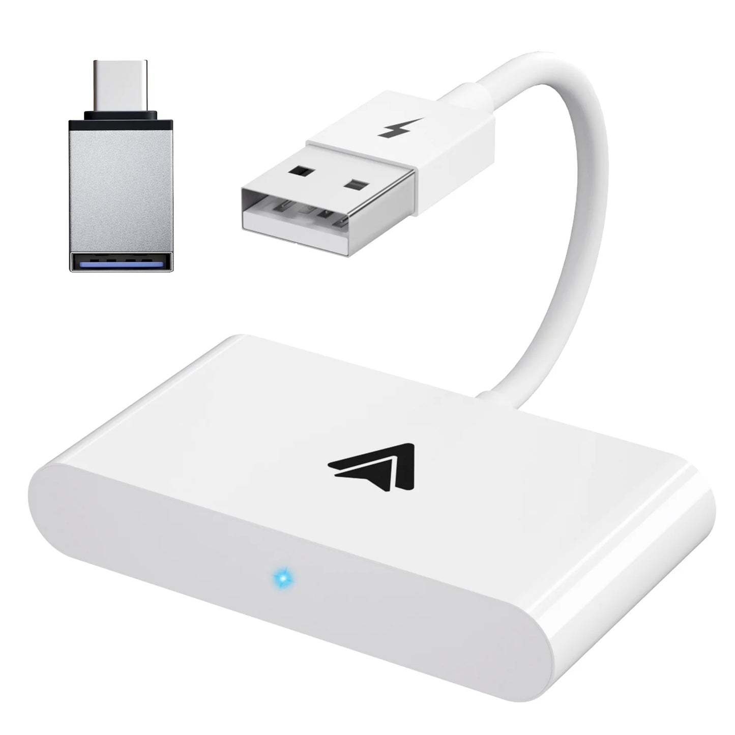 Android Auto Wireless Adapter Plug and Play Car Dongle for Factory Wired Android Auto in All Cars - Low Latency and Easy to Install