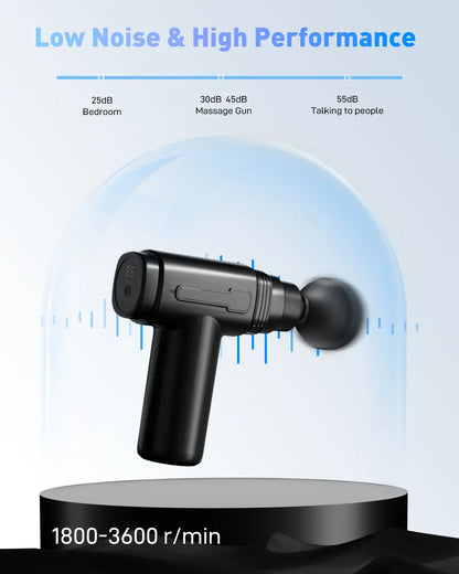 Mini Deep Tissue Massage Gun for Pain Relief & Muscle Therapy | Percussion Massage Devices with 20 Speeds, 6 Heads, Low Noise Level & EHISPER Technology, Lcd Touch Screen, Father'S Day, Lcd Display, Neck Care, Battery Powered, Gift, Durable, Gym, Silent,,