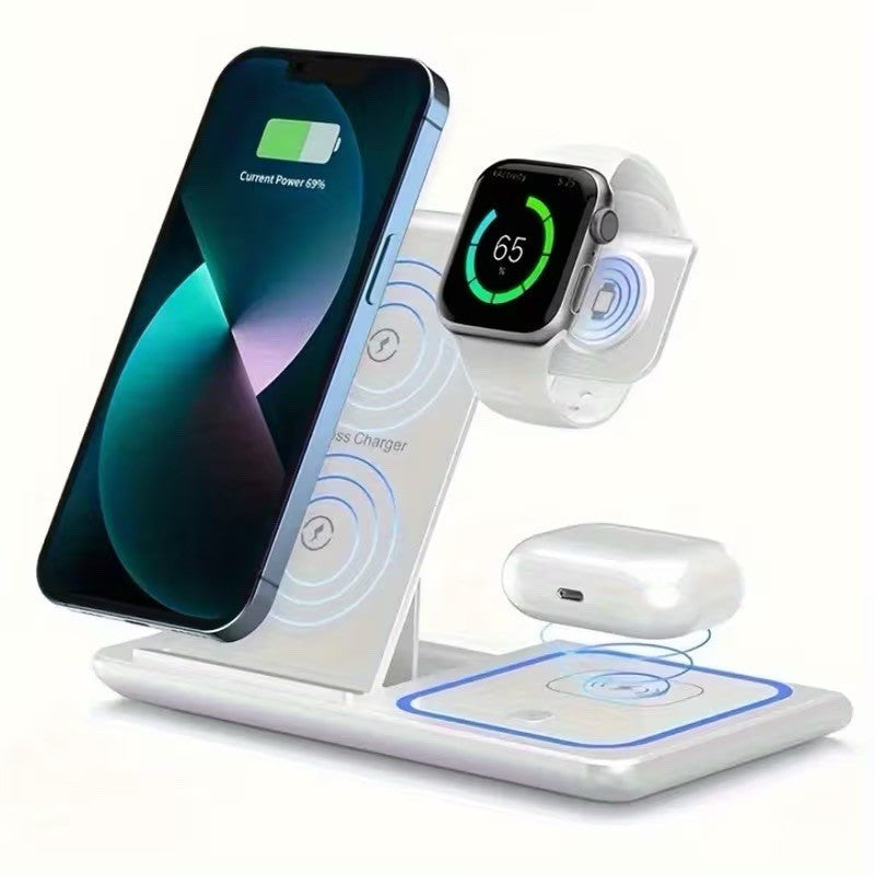 3-In-1 Magnetic Wireless Charger Stand Fast Charging Station for Iphone Watch