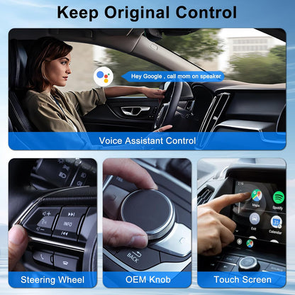 Android Auto Wireless Adapter for Wired Android Auto Cars | Converts Wired to Wireless, Easy Setup Plug & Play, Seamless Connection, Stable and Fast