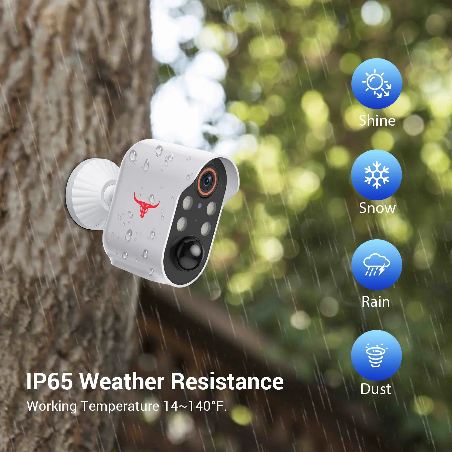 Wireless Security Camera with AI Human Detection, PIR Motion Detect, Night Vision Security Camera, 2-Way Talk, Cloud Storage Service, Rechargeable Battery Included, Wi-Fi Camera, Wireless Camera, Battery Camera for Home Security, IP Camera Outdoor, 2.4Ghz