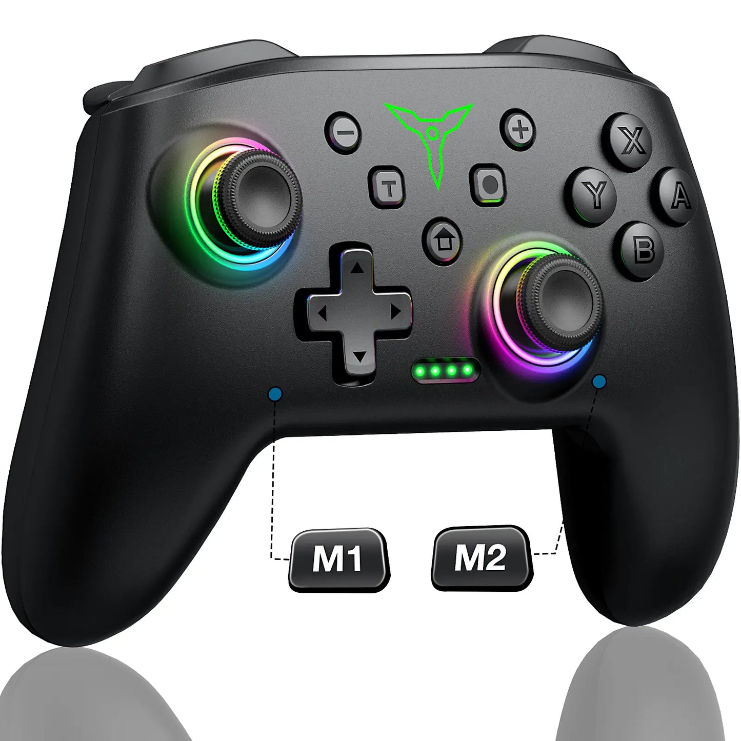 ESYWEN Switch 2 Pro Controller, 1000Mah Battery, Wireless Bluetooth Controller with Hall Effect Joysticks & Triggers, for Switch2/Switch/Switch Oled/Switch Lite, with 7 Light Modes/Paddle/Turbo/Motion/Charging Dock