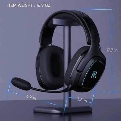 Captain 700 Pro Wireless Gaming Headset for PS5, PC, Xbox,Bluetooth 5.3 Headphones with Noise-Canceling Mic, 3D Surround Sound, RGB Light,White
