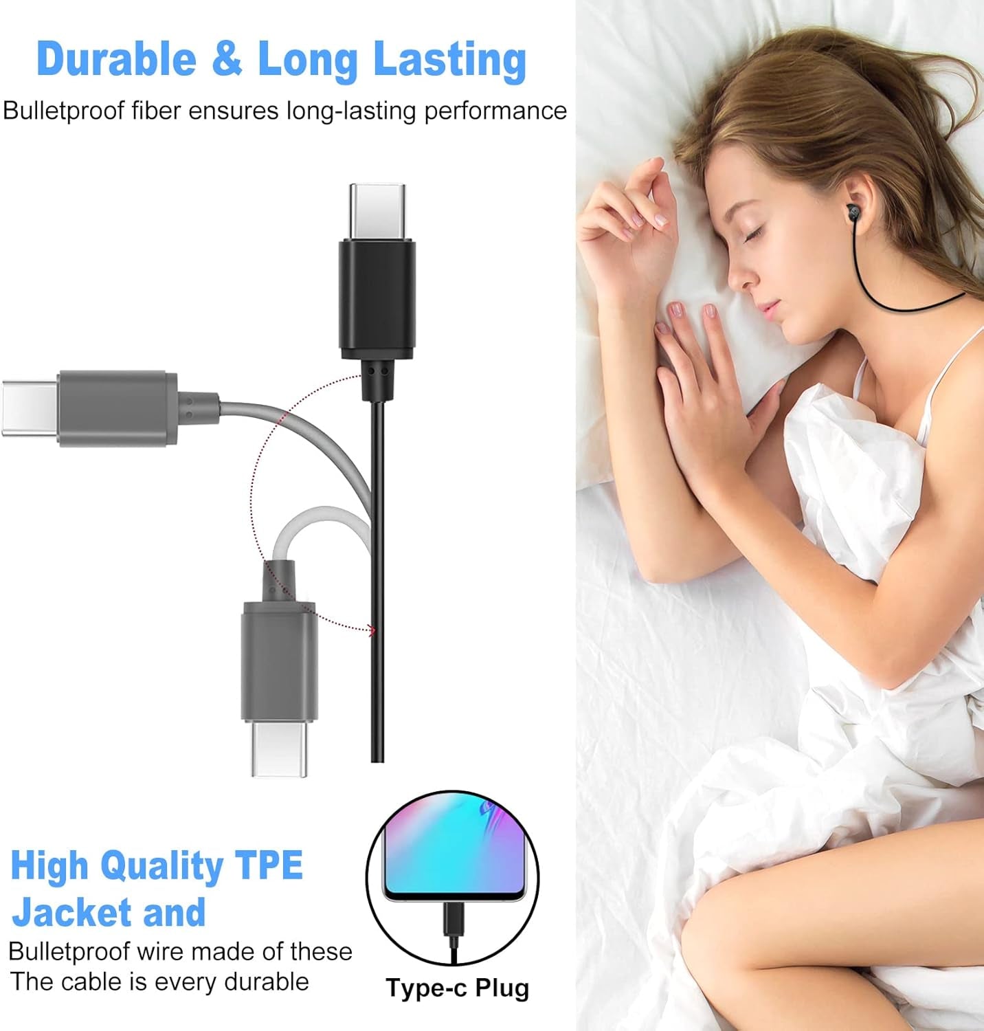 Soundproof Sleep Earbuds Headphones, Noise Isolating Soft Earphone for Sleeping, Nighttime, Insomnia, Side Sleeper, Snoring, Travel, Meditation & Relaxation (Black)