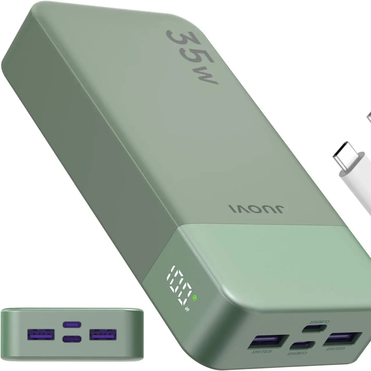 JUOVI 20000Mah Fast Charging Power Bank 35W Super Speed Portable Charger for Iphone & Android,Back to School