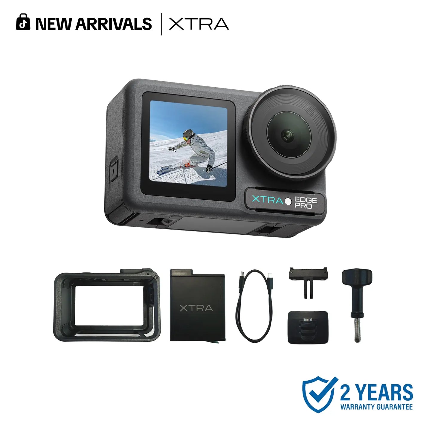 Xtra Edge Pro: 4K Action Camera with 1/1.3" Sensor & Night View