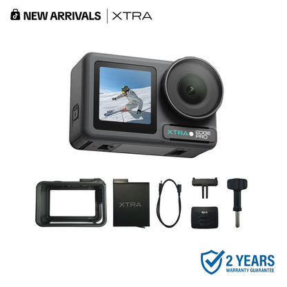 Xtra Edge Pro: 4K Action Camera with 1/1.3" Sensor & Night View