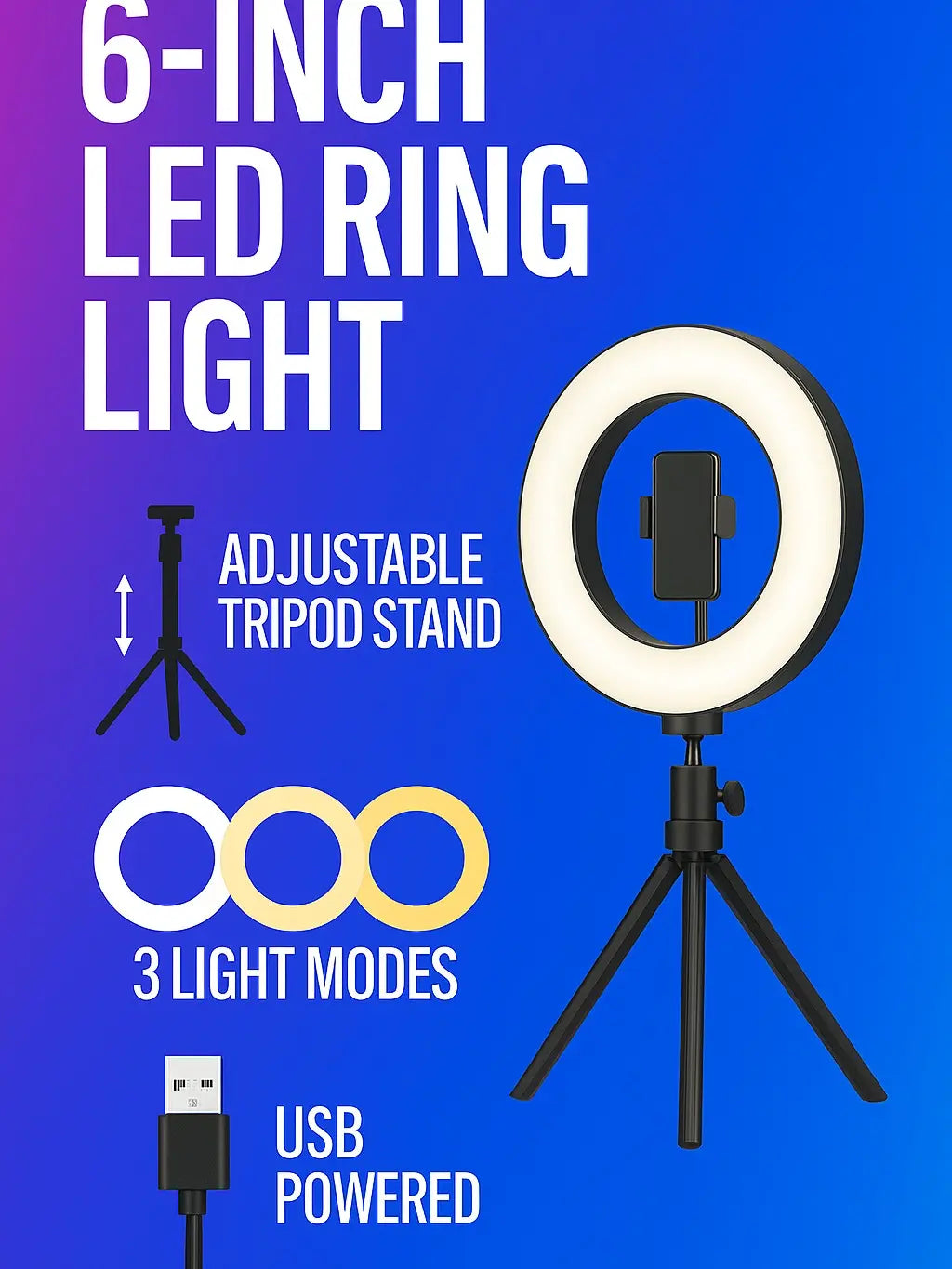 LED Ring Light Studio Setup