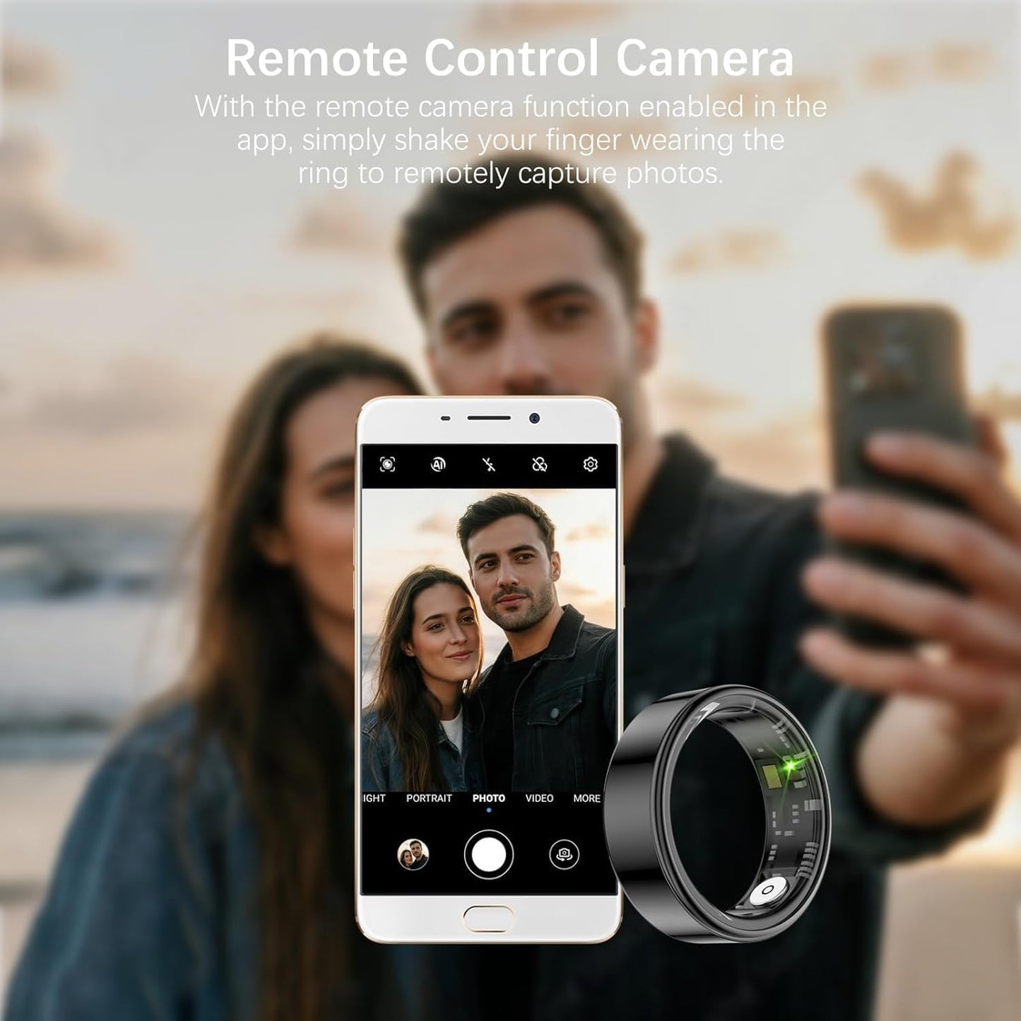 Smart Rings for Women Men, Fitness Ring with Heart Rate, Blood Oxygen, HRV, Stress, Sleep Tracker, Step Tracker, No Subscription Fee, Lp68 Waterproof Smart Ring for Iphone & Android (Black 13#)
