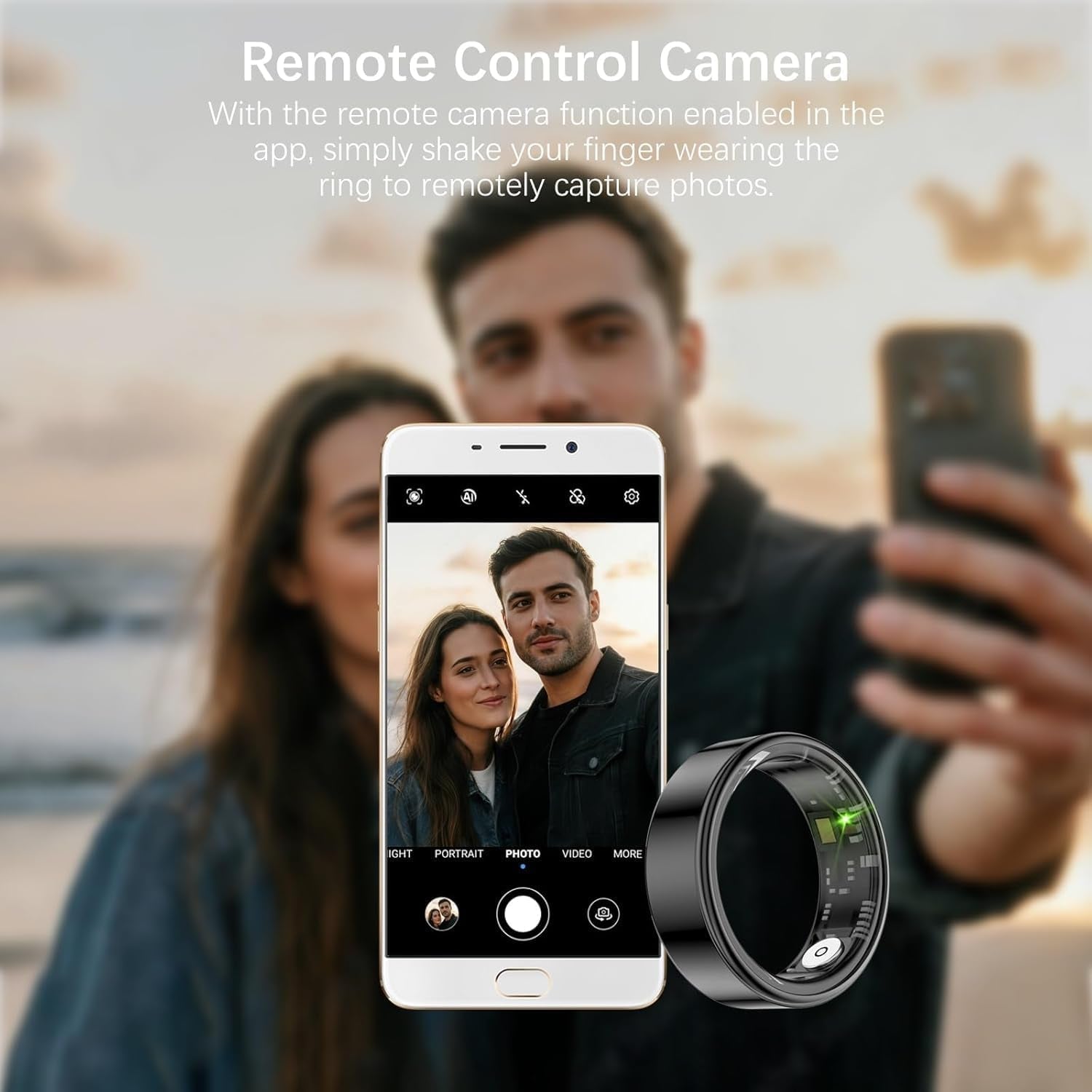 Smart Rings for Women Men, Fitness Ring with Heart Rate, Blood Oxygen, HRV, Stress, Sleep Tracker, Step Tracker, No Subscription Fee, Lp68 Waterproof Smart Ring for Iphone & Android (Black 13#)