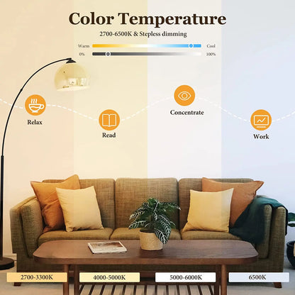 Smart Wifi LED Bulb, APP Control & Voice Control Dimmable RGBCW Smart Home Lighting, Color Changing Bluetooth-Compatible LED Bulb for Bedroom