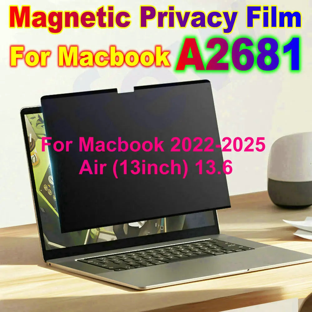 Magnetic anti Spy Privacy Screen Protector for Macbook Pro 14 M5 Air 13.6 Inch M4 Tablet PC Monitor Magnet Removable Film Guard