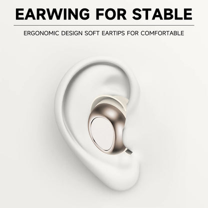 Sleep Earbuds, Bluetooth 5.4 Headphones, Ultra-Mini Wireless Earbuds for Side Sleepers, Hi-Fi Stereo 3D Bass Noise Cancelling Wireless Headphones, 53H Playtime with IP7 Waterproof LED Ear Buds, USB C