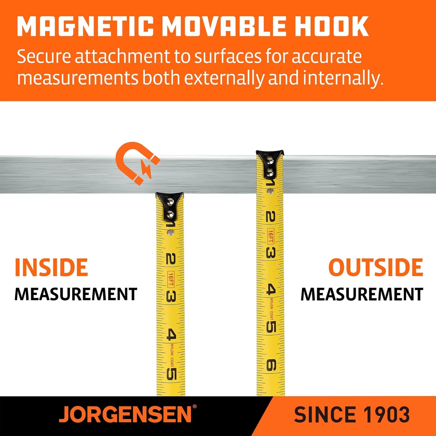 2-In-1 Laser Tape Measure, 135Ft Measuring Laser &16Ft Tape | 16 Ft Tape + 135 Ft Laser;2-In-1 Measurement;Backlit LCD Display;6 Measurement Modes;Magnetic Hook Design