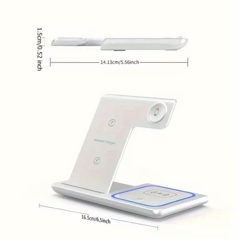 3-In-1 Magnetic Wireless Charger Stand Fast Charging Station for Iphone Watch