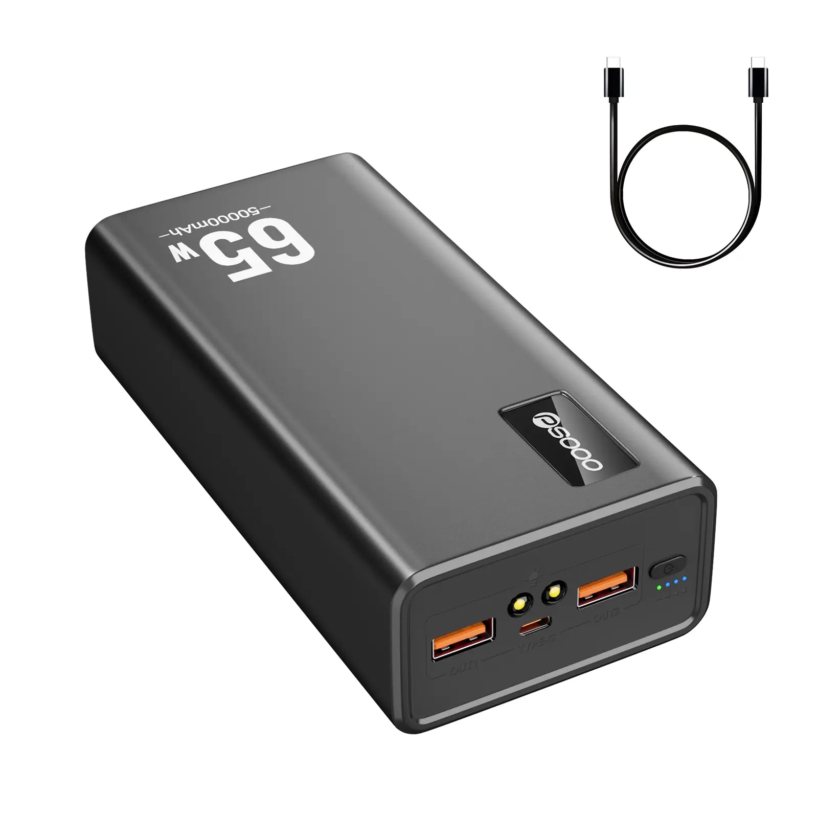 50000Mah Power Bank 65W, Portable Charger,External Battery Pack for Outdoor Camping, Home & Office. Emergency Back-Up Power for Smartphones, Tablets and Laptop
