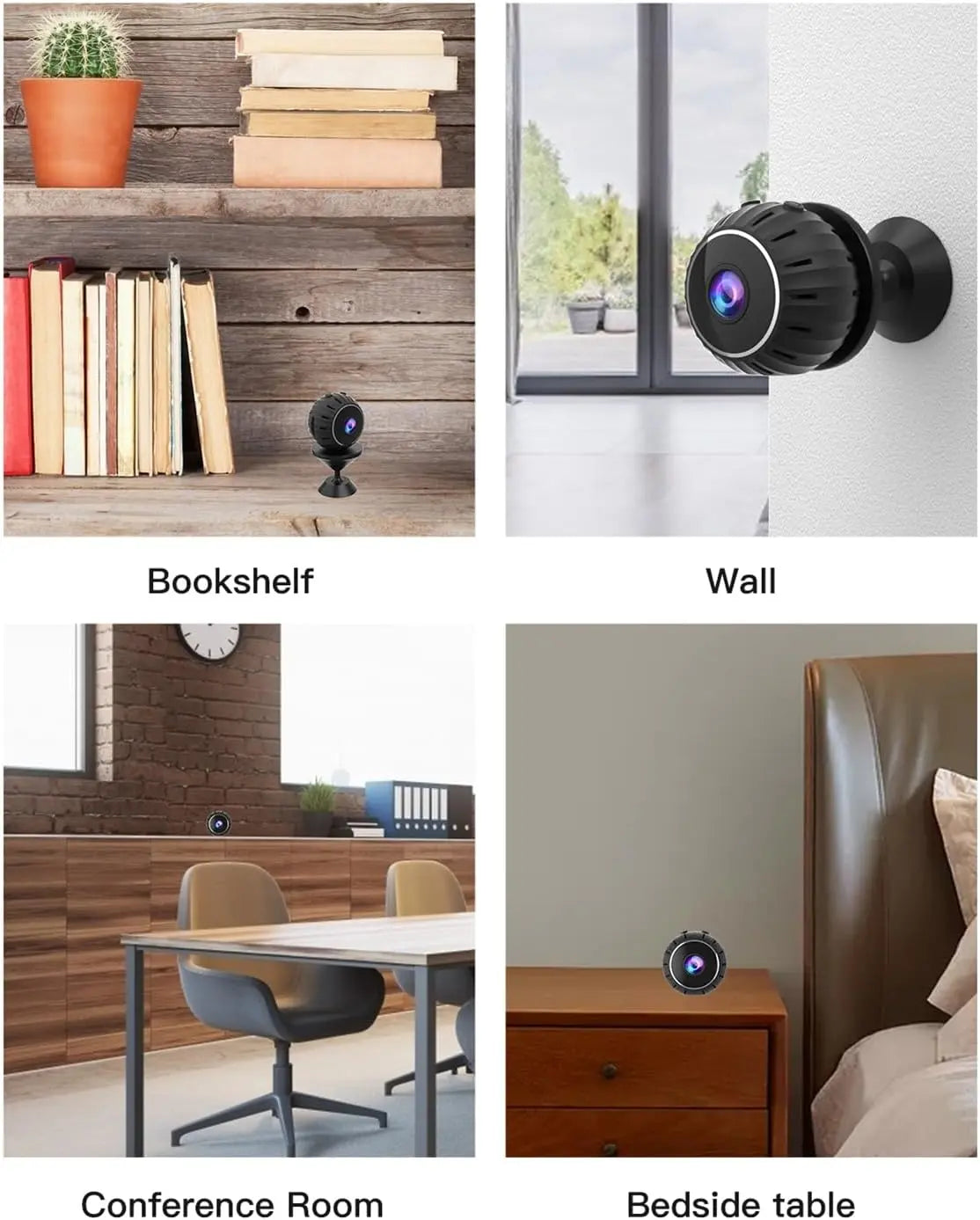 Mini Wifi Magnetic Security Camera, 960P HD Video Recording Camera, Night Vision Wireless Security Cameras, Office & Car Monitoring, Wifi Indoor Camera, Wireless Surveillance Camera