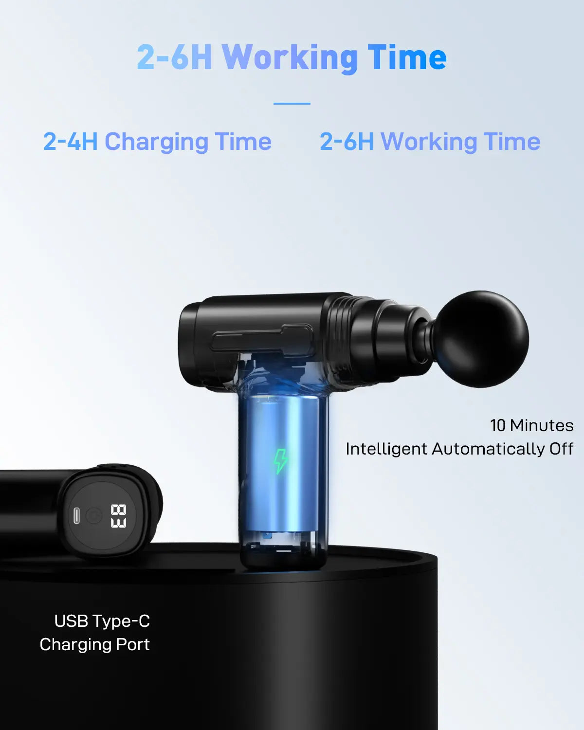 Mini Deep Tissue Massage Gun for Pain Relief & Muscle Therapy | Percussion Massage Devices with 20 Speeds, 6 Heads, Low Noise Level & EHISPER Technology, Lcd Touch Screen, Father'S Day, Lcd Display, Neck Care, Battery Powered, Gift, Durable, Gym, Silent,,