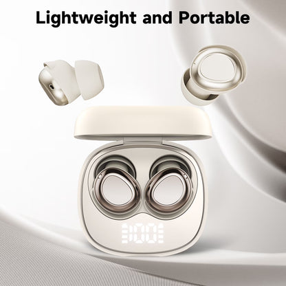 Sleep Earbuds, Bluetooth 5.4 Headphones, Ultra-Mini Wireless Earbuds for Side Sleepers, Hi-Fi Stereo 3D Bass Noise Cancelling Wireless Headphones, 53H Playtime with IP7 Waterproof LED Ear Buds, USB C
