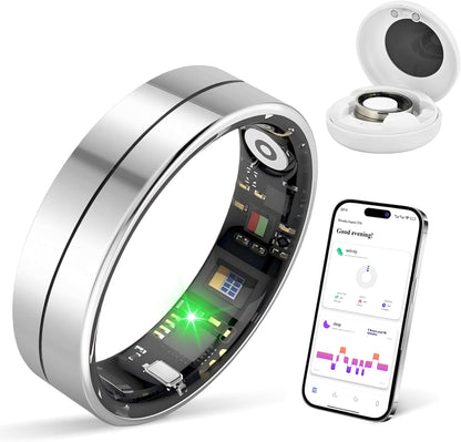 -X1 Smart Health Ring,Heart Rate-Nighttime Sleep Monitoring-5Atm Waterproof Exercise Recording Fitness Tracker-No Subscription Fee 8#