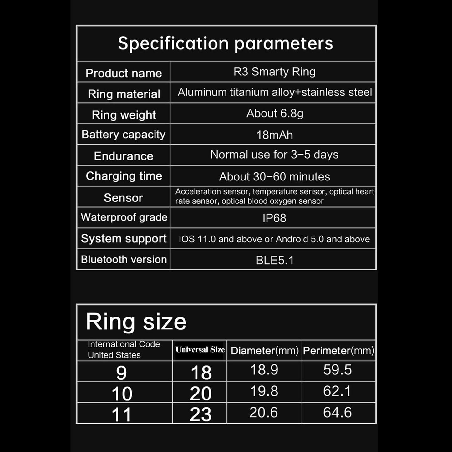 Smart Rings for Men & Women, NFC Fitness Ring with Sleep Body Temperature Monitoring Step Counter Function, IP68 Electronic Gadgets for Video Scrolling Page Flipping (23)