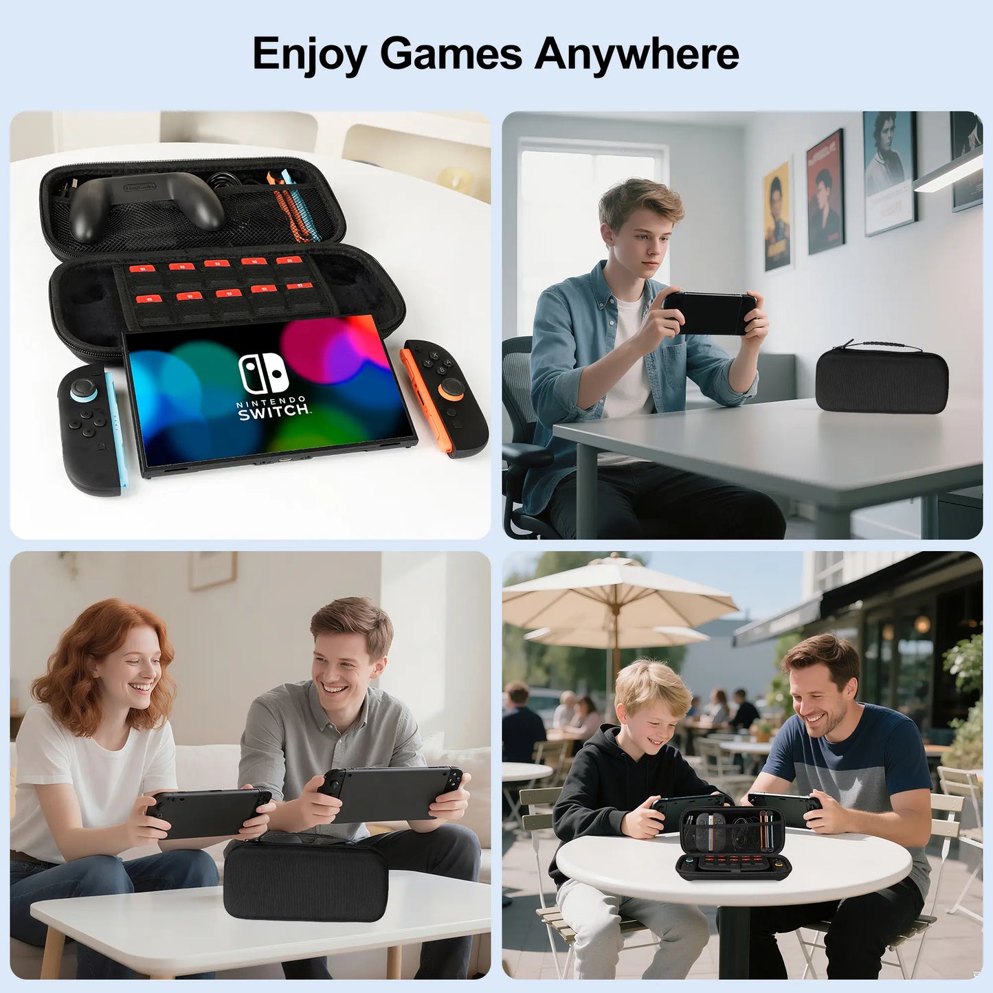 AASTT Carrying Case Compatible with Nintendo Switch 2 2025, Protective Hard Shell Case with 10 Game Card Slots, Portable Travel Storage Bag for Nintendo Switch 2 Console & Accessories Lightweight Cotton