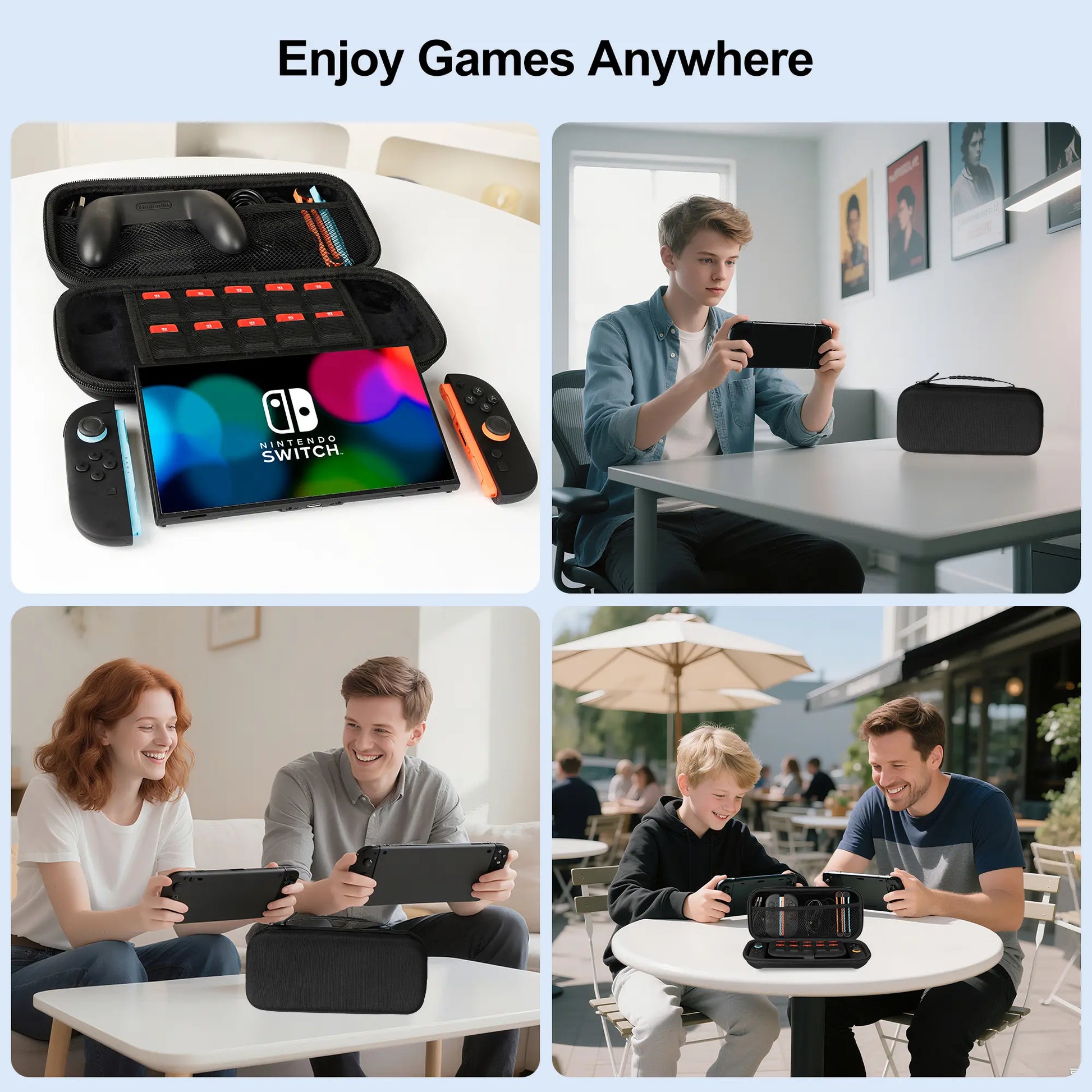 AASTT Carrying Case Compatible with Nintendo Switch 2 2025, Protective Hard Shell Case with 10 Game Card Slots, Portable Travel Storage Bag for Nintendo Switch 2 Console & Accessories Lightweight Cotton