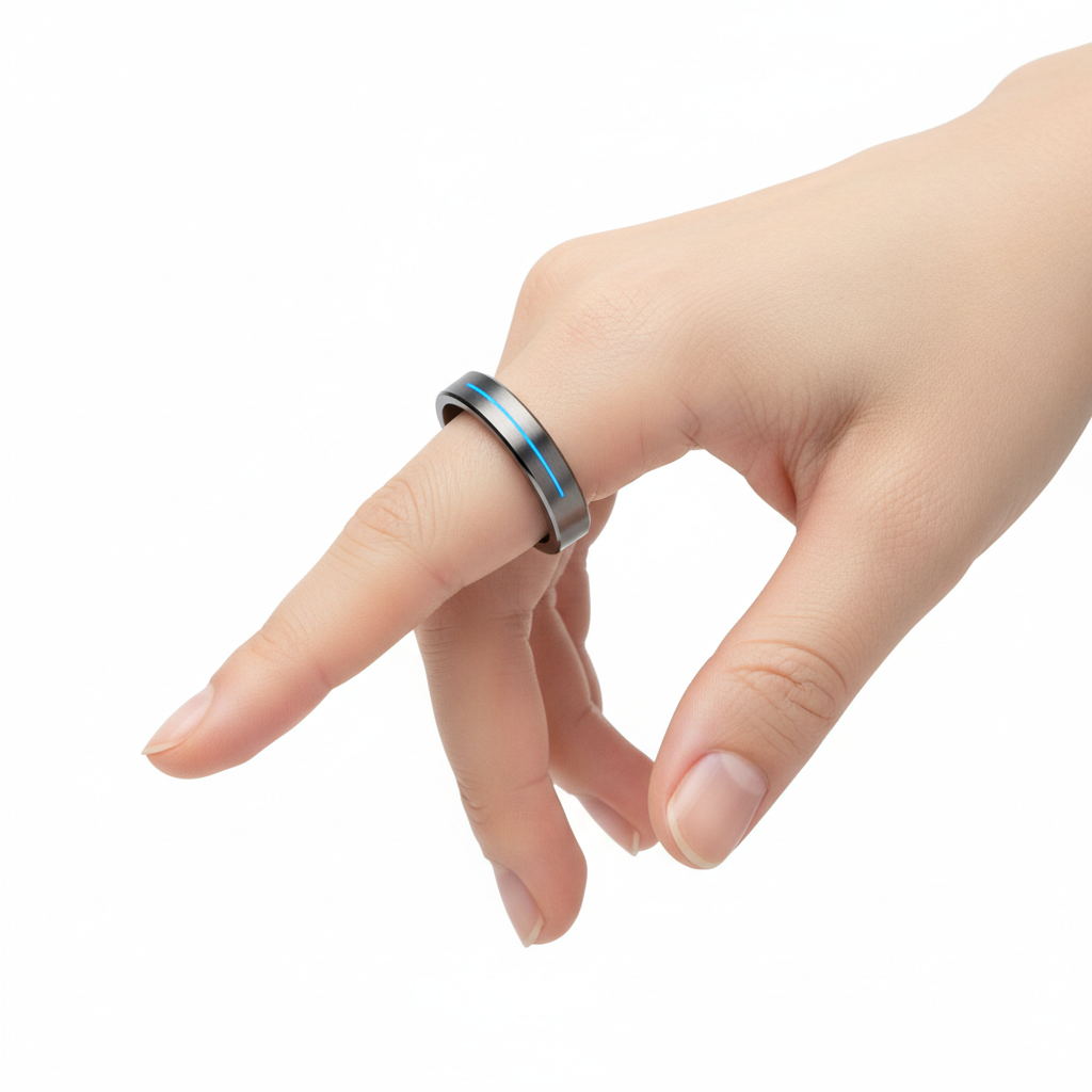 Smart Ring with Ultra-Narrow Bezel Design, Stylish Waterproof Wearable, 24/7 Health Monitoring, Heart Rate, Sleep and Activity Tracking