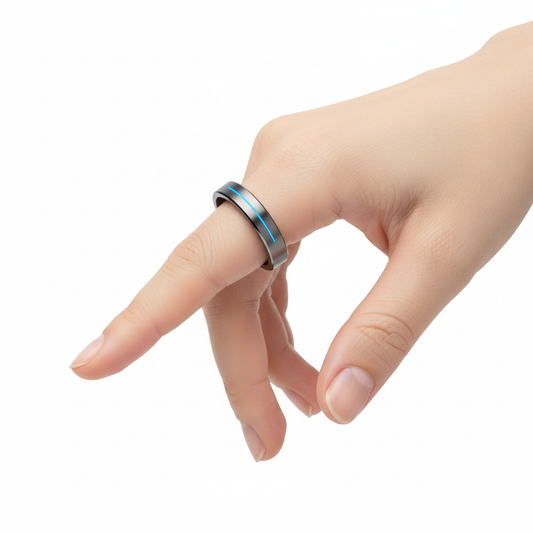 Smart Ring with Ultra-Narrow Bezel Design, Stylish Waterproof Wearable, 24/7 Health Monitoring, Heart Rate, Sleep and Activity Tracking